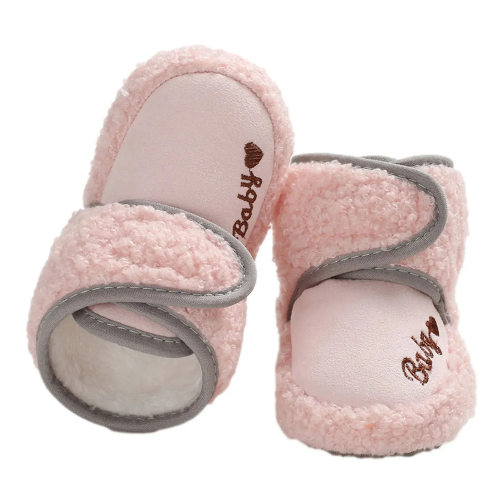 Newborn Winter Warm Snow Boots Non-Slip Soft Soled Walking Shoes Soft Bottom Non-Slip Cozy Thermal Wrap Booties