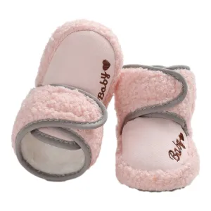 Newborn Winter Warm Snow Boots Non-Slip Soft Soled Walking Shoes Soft Bottom Non-Slip Cozy Thermal Wrap Booties