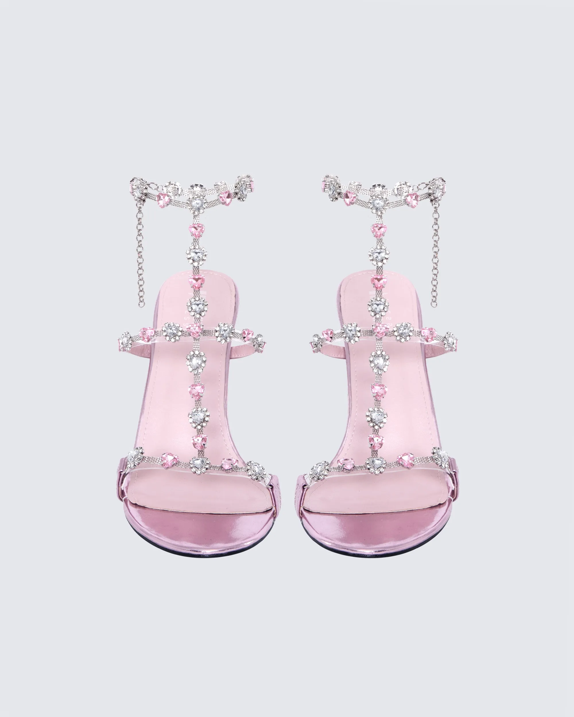 Nikki Pink Jewel Stiletto Heel
