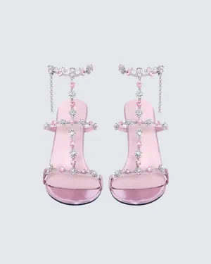 Nikki Pink Jewel Stiletto Heel