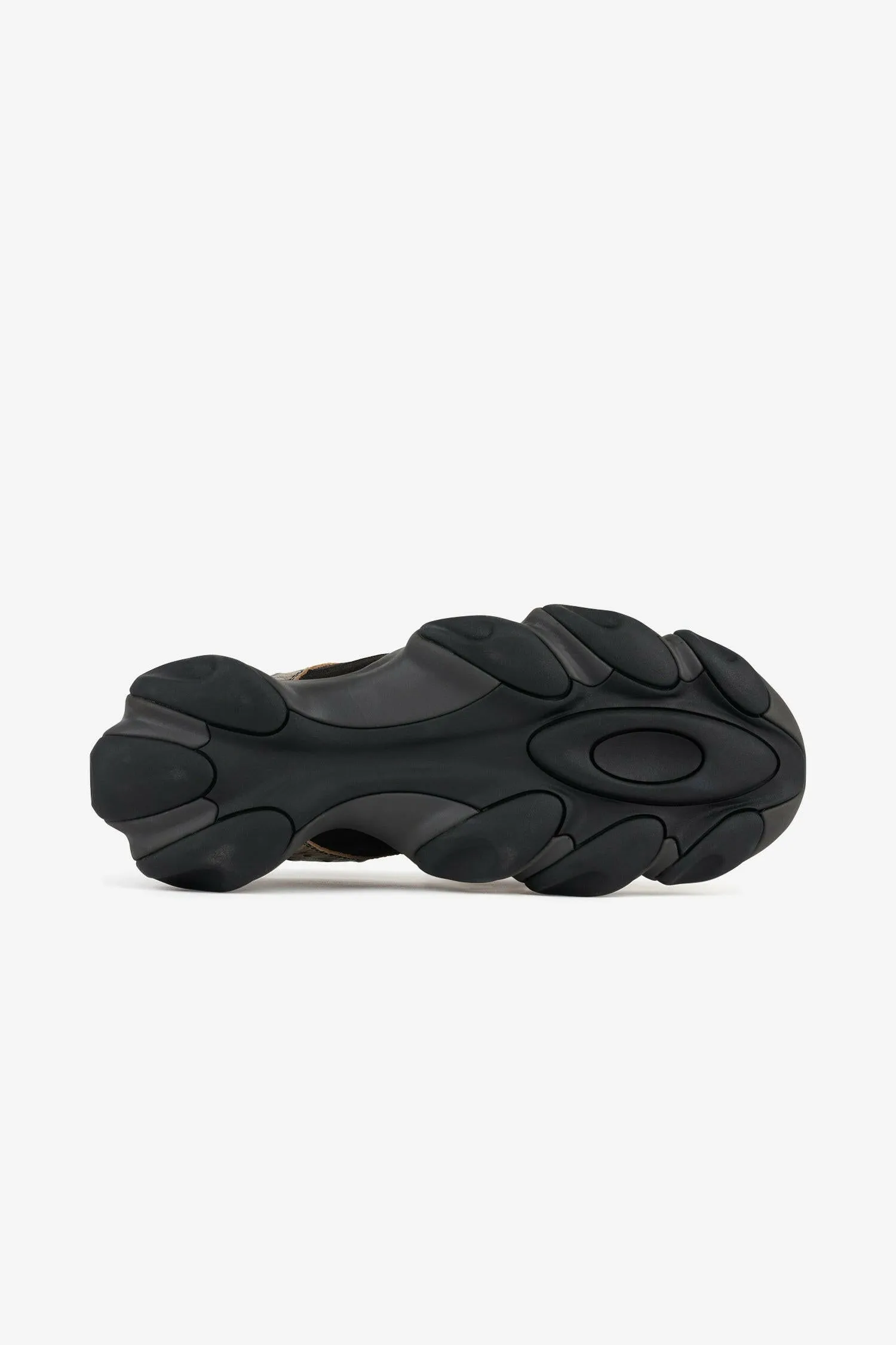 Ostrich Flesh Sandal "Castle Black"