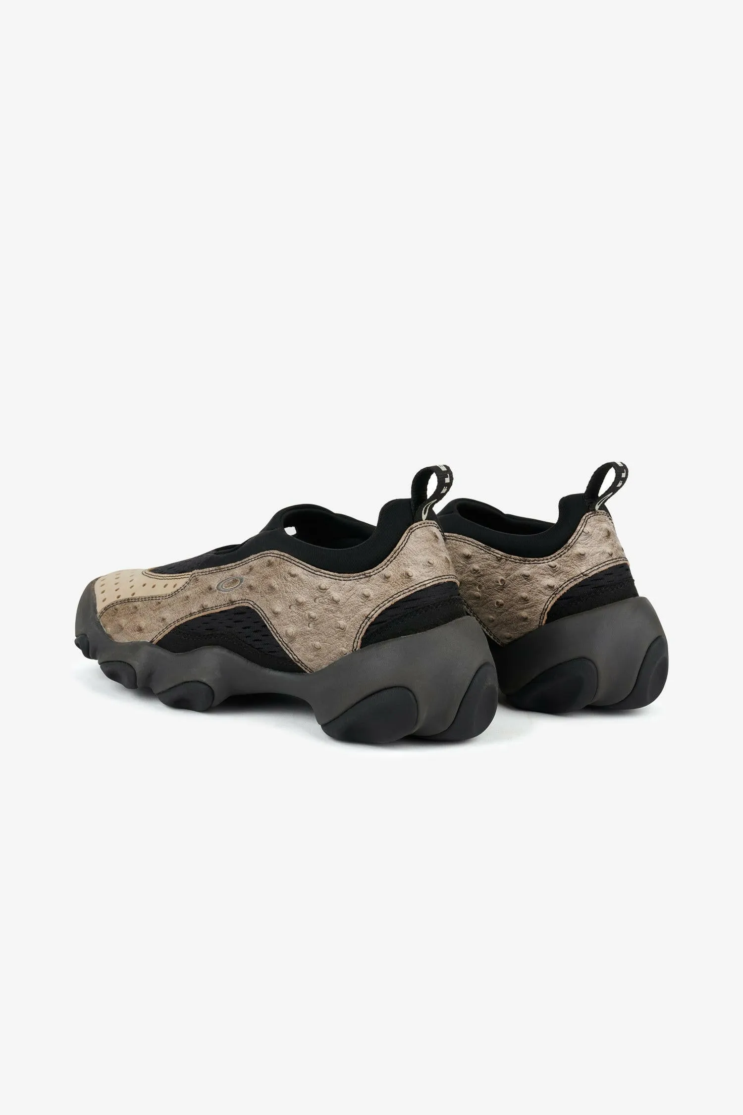 Ostrich Flesh Sandal "Castle Black"