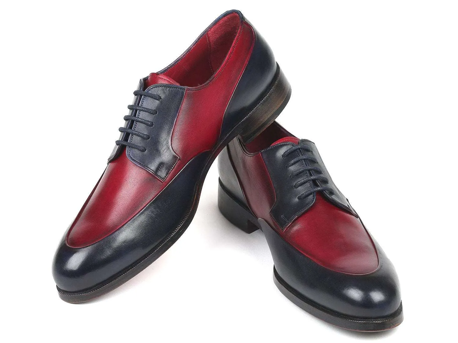 Paul Parkman Bordeaux & Navy Derby Shoes