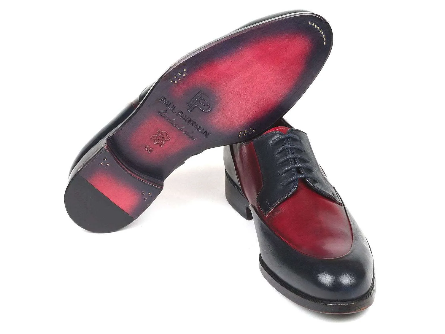 Paul Parkman Bordeaux & Navy Derby Shoes