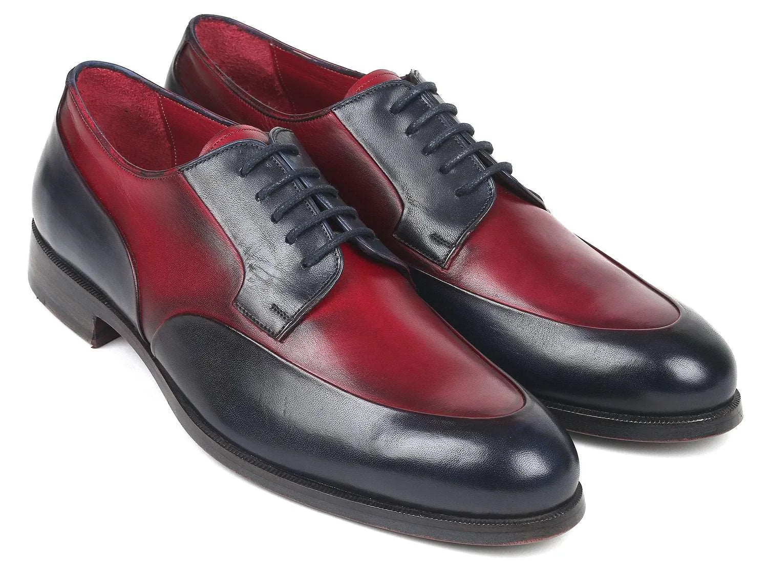 Paul Parkman Bordeaux & Navy Derby Shoes