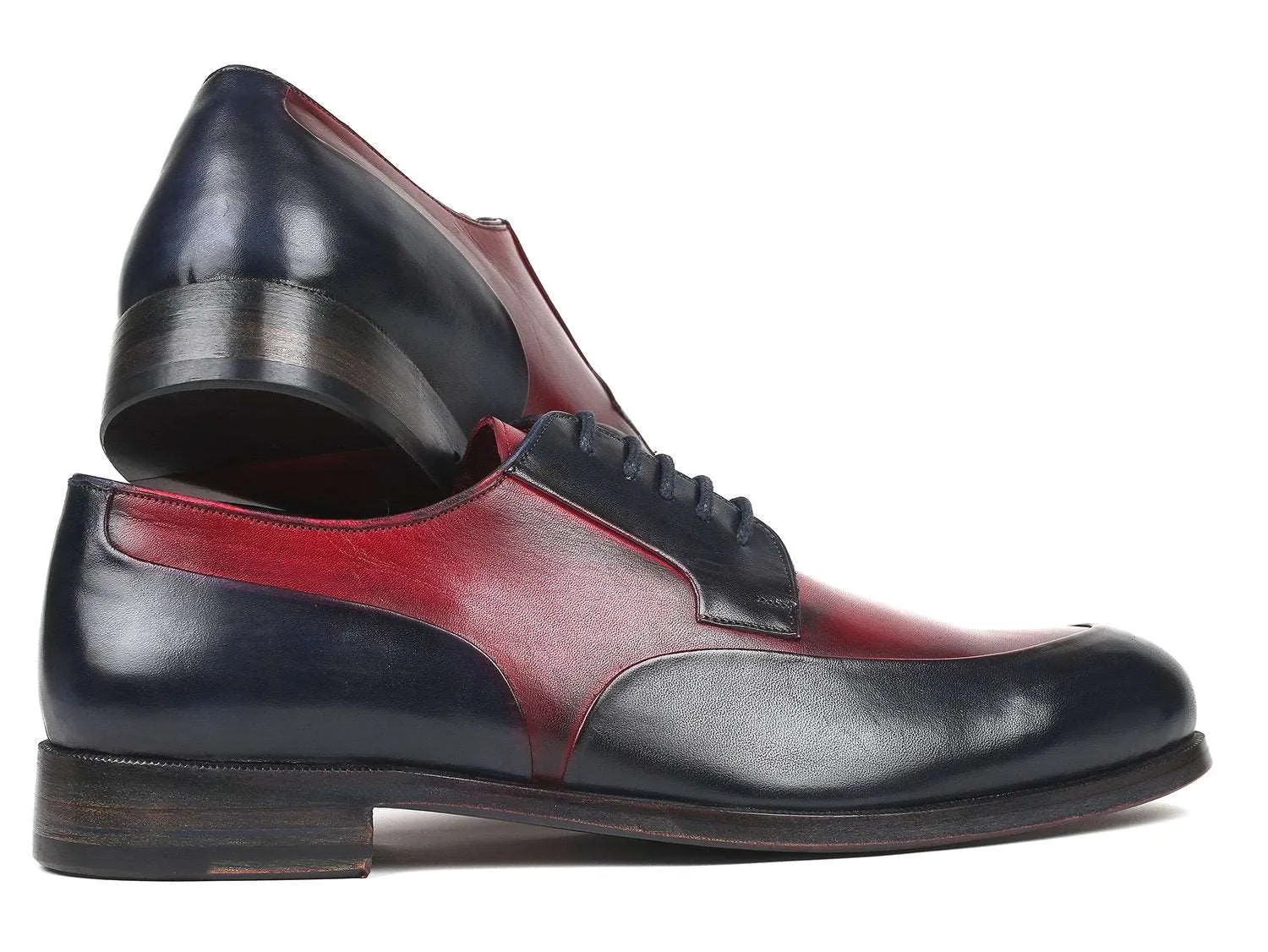 Paul Parkman Bordeaux & Navy Derby Shoes