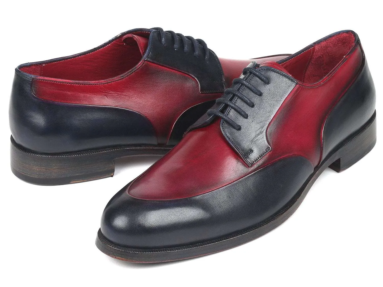 Paul Parkman Bordeaux & Navy Derby Shoes