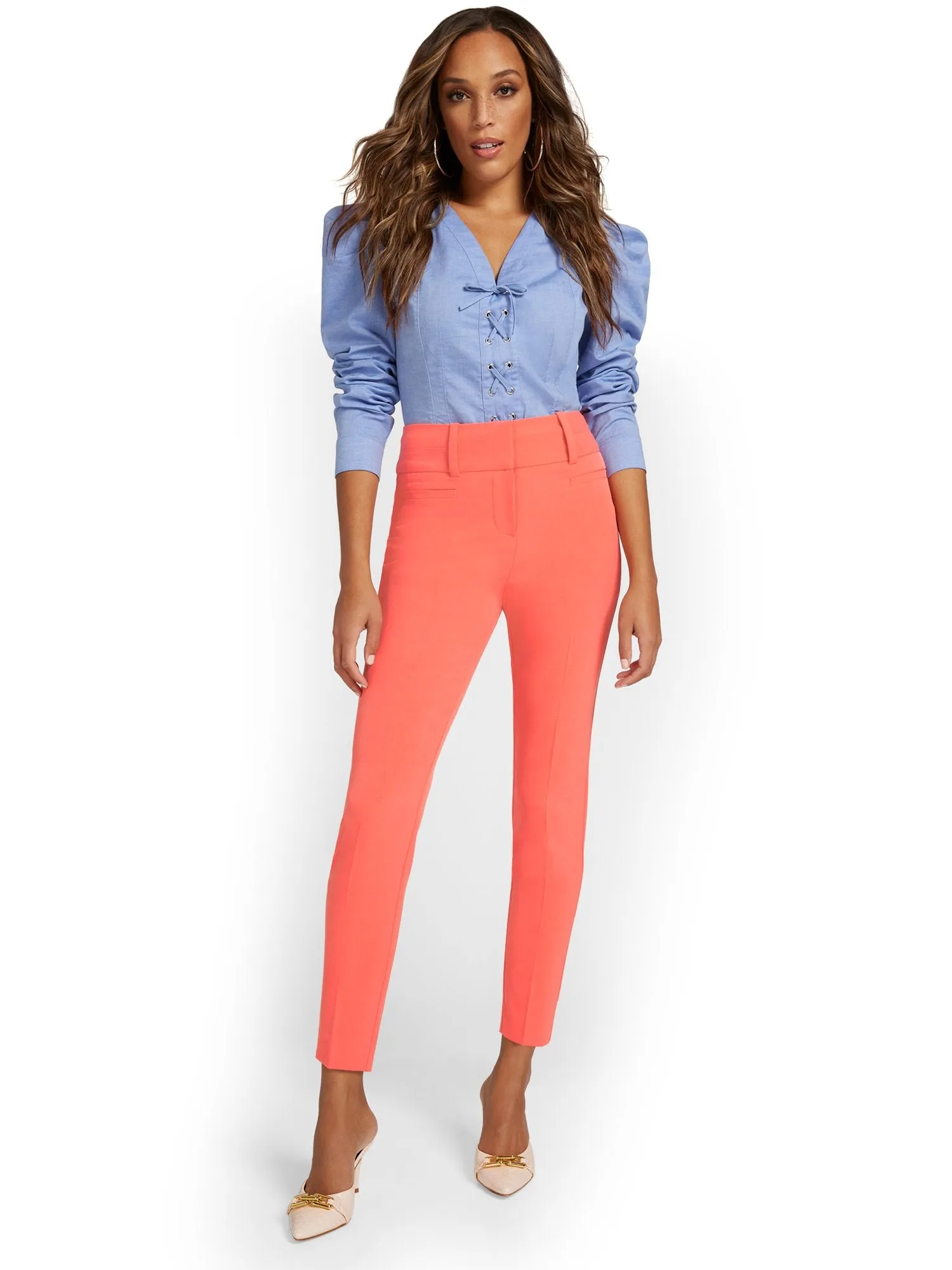 Petite High-Waisted Modern Fit Ankle Pant - Essential Stretch