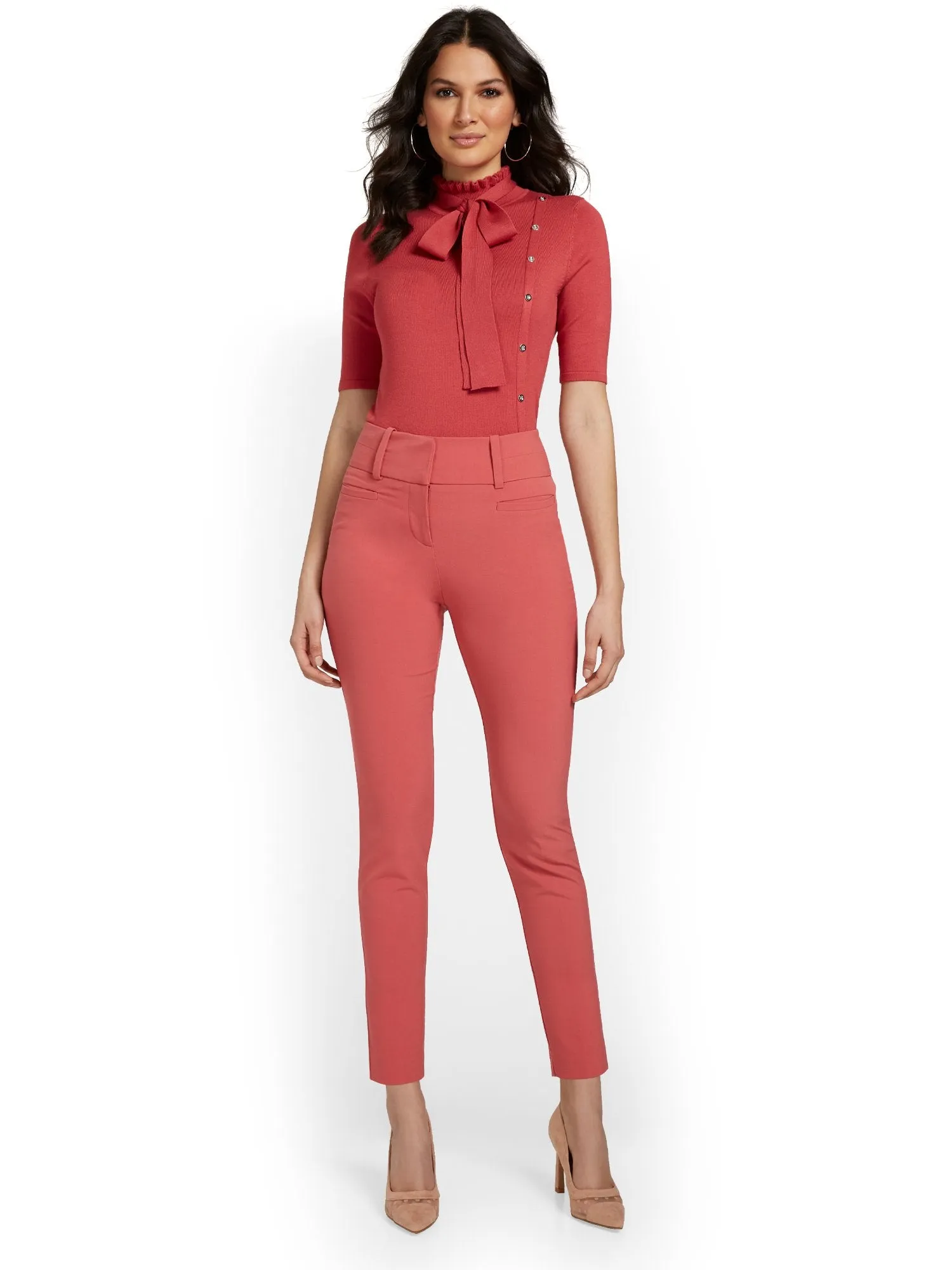 Petite High-Waisted Modern Fit Ankle Pant - Essential Stretch