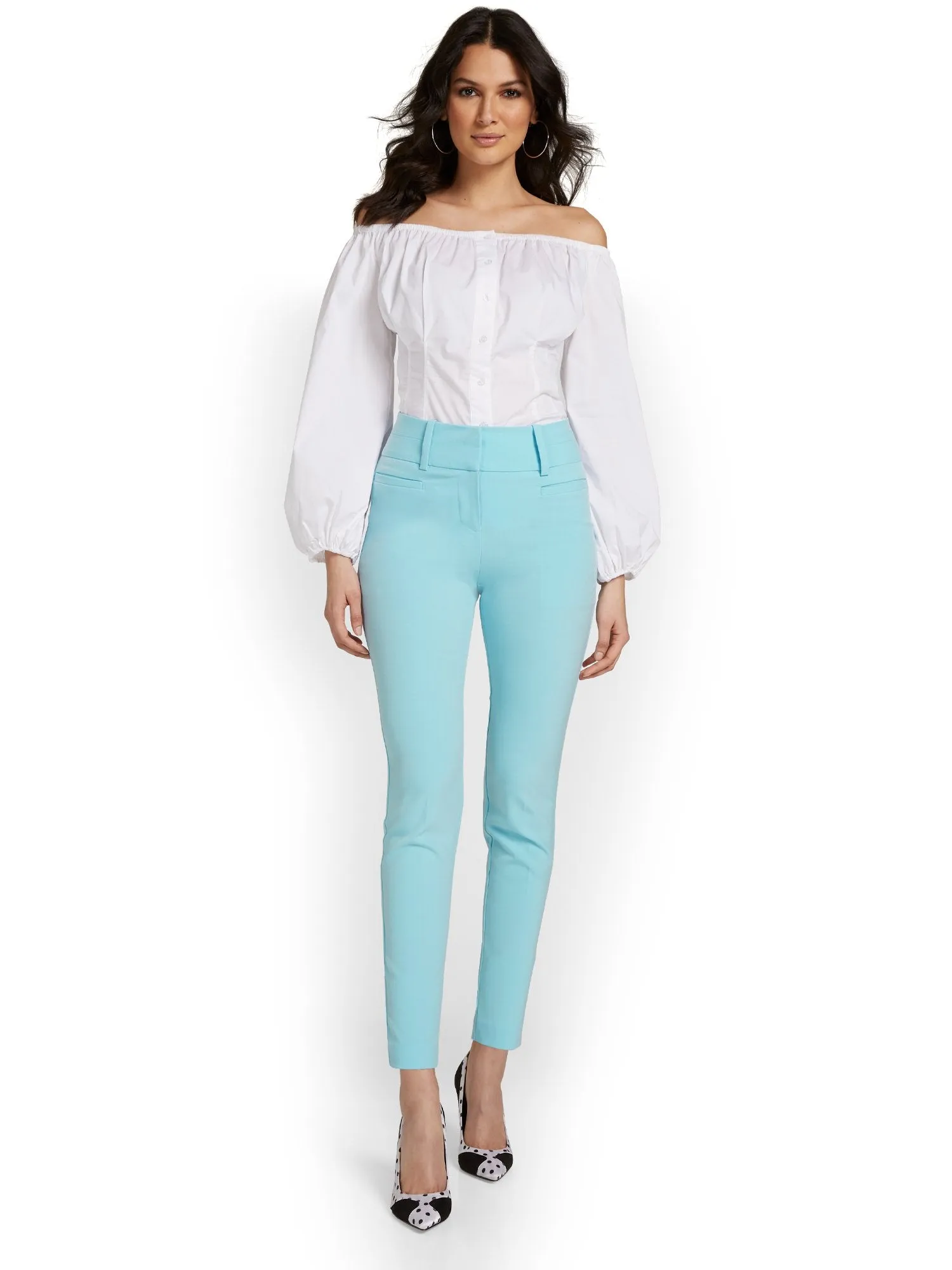 Petite High-Waisted Modern Fit Ankle Pant - Essential Stretch