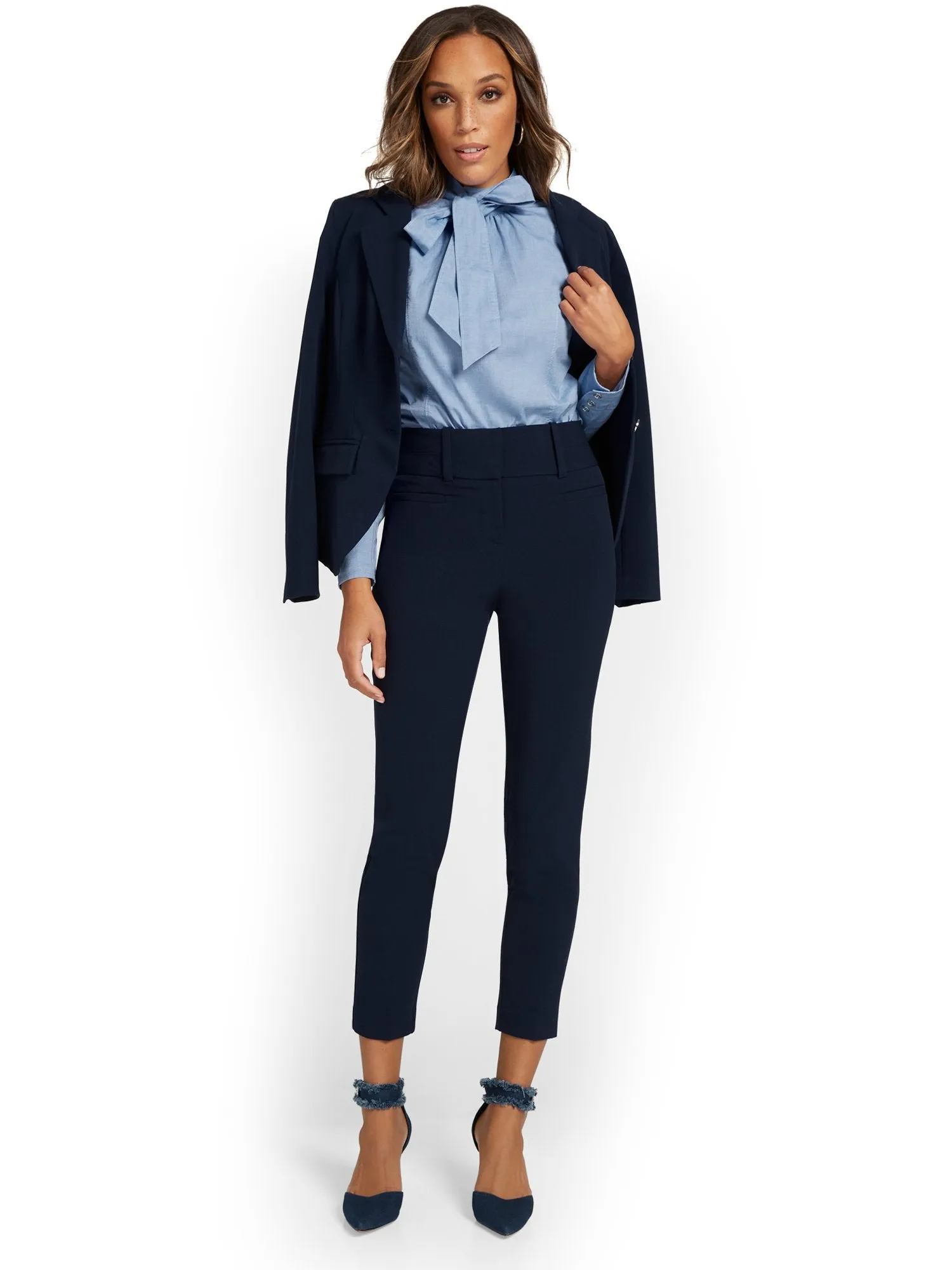Petite High-Waisted Modern Fit Ankle Pant - Essential Stretch