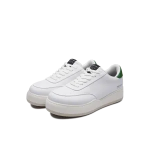Pleather Burger Trainer - White/Green