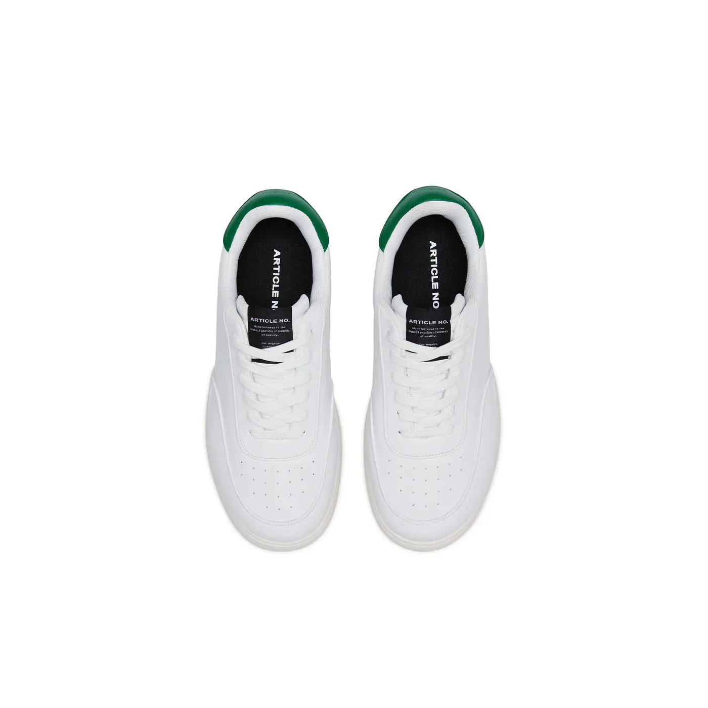 Pleather Burger Trainer - White/Green