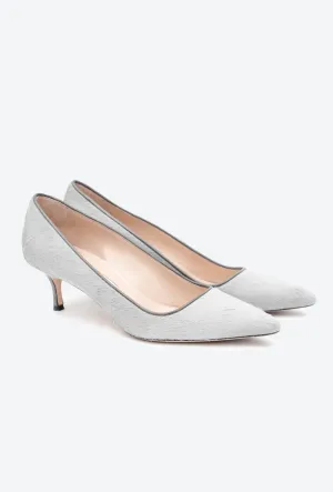 PONY HAIR KITTEN HEELS