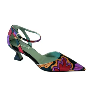 Printed Jacquard Kitten Heel