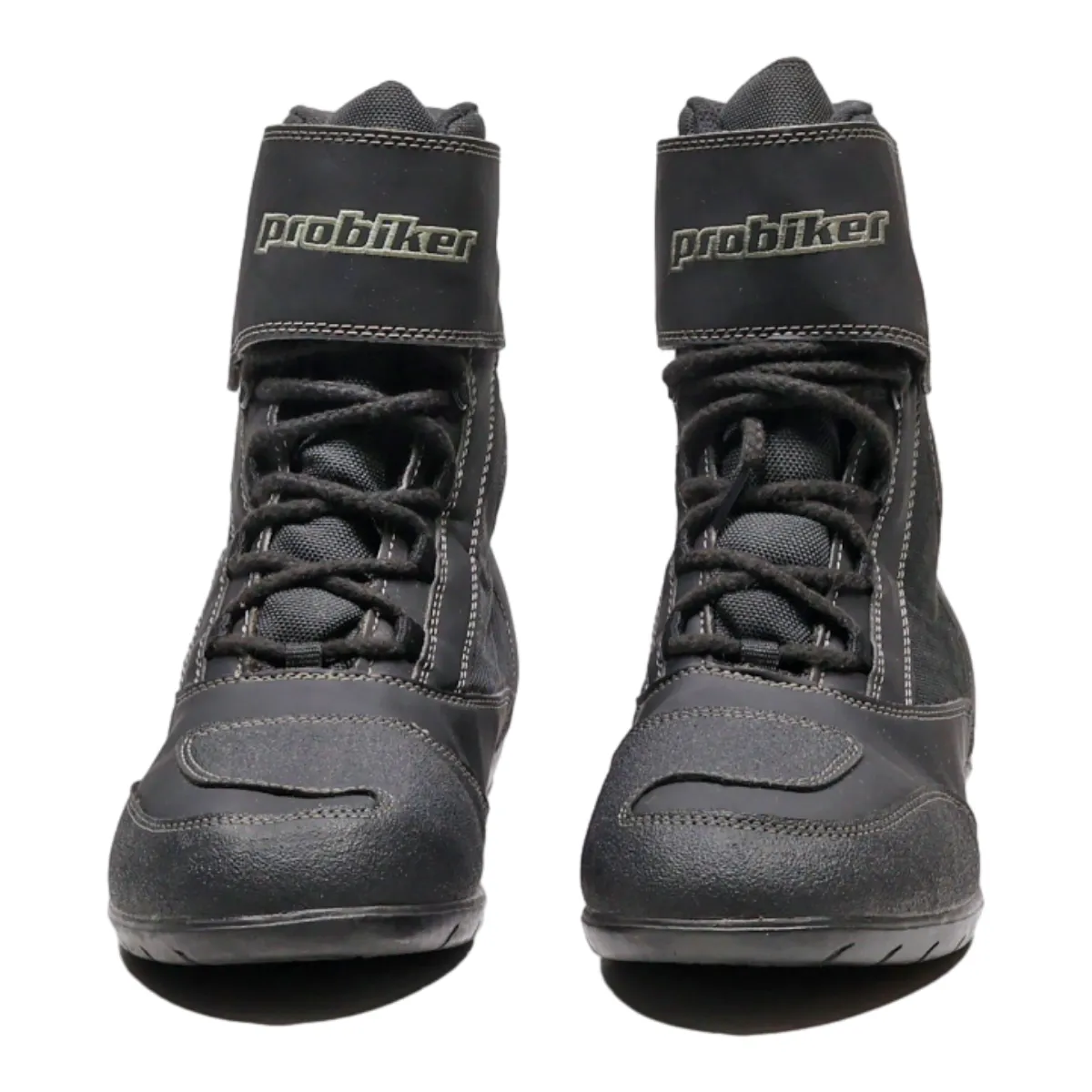 PROBIKER Biker Boots Black Leather Mens UK 9.5