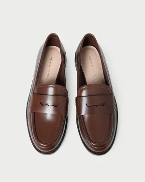 Rachel Espresso Leather Loafer