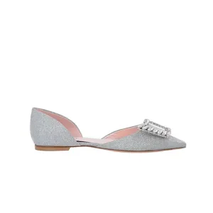 Roger Vivier Silver Ballet Flats