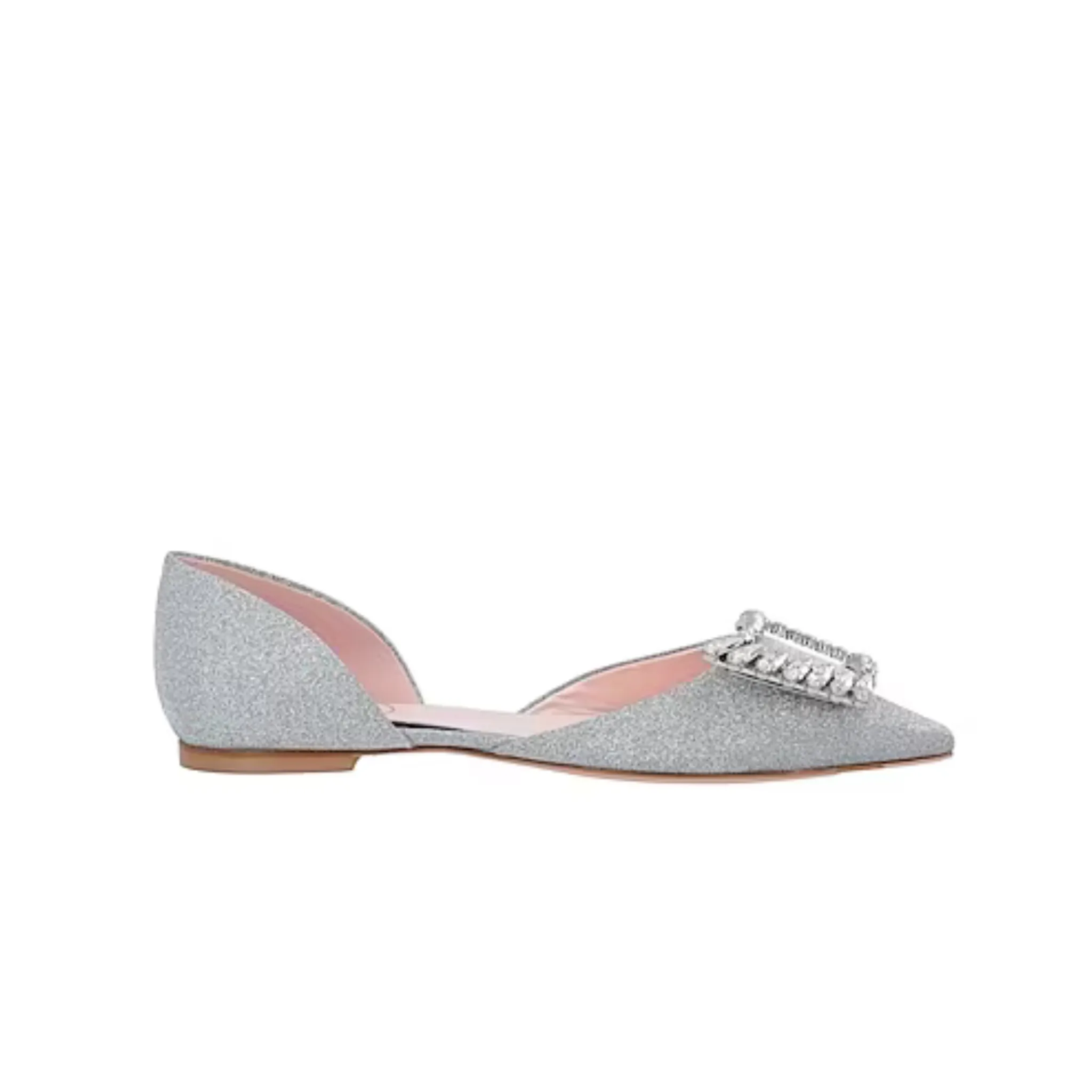 Roger Vivier Silver Ballet Flats