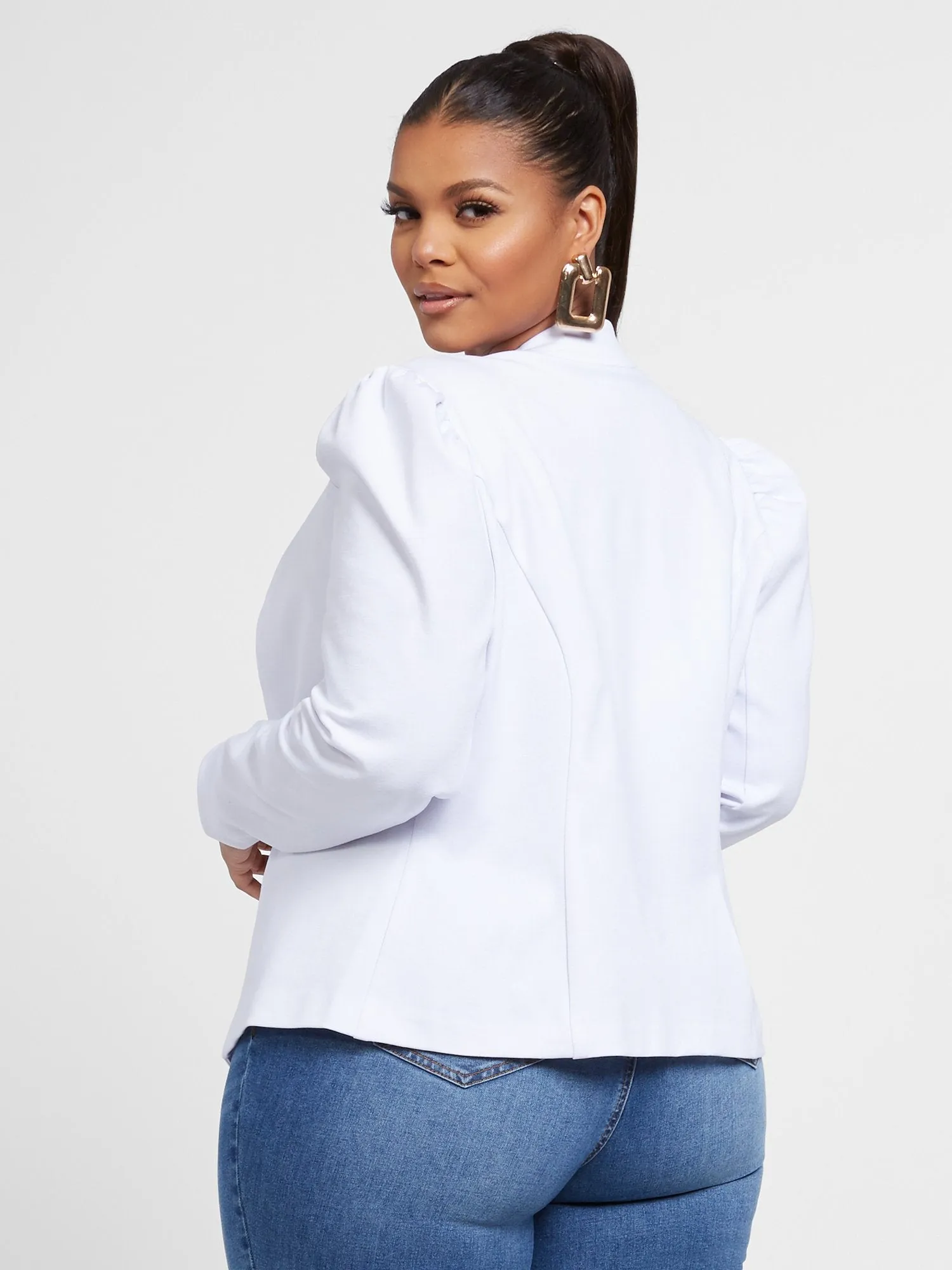 Rory White Puff Sleeve Blazer