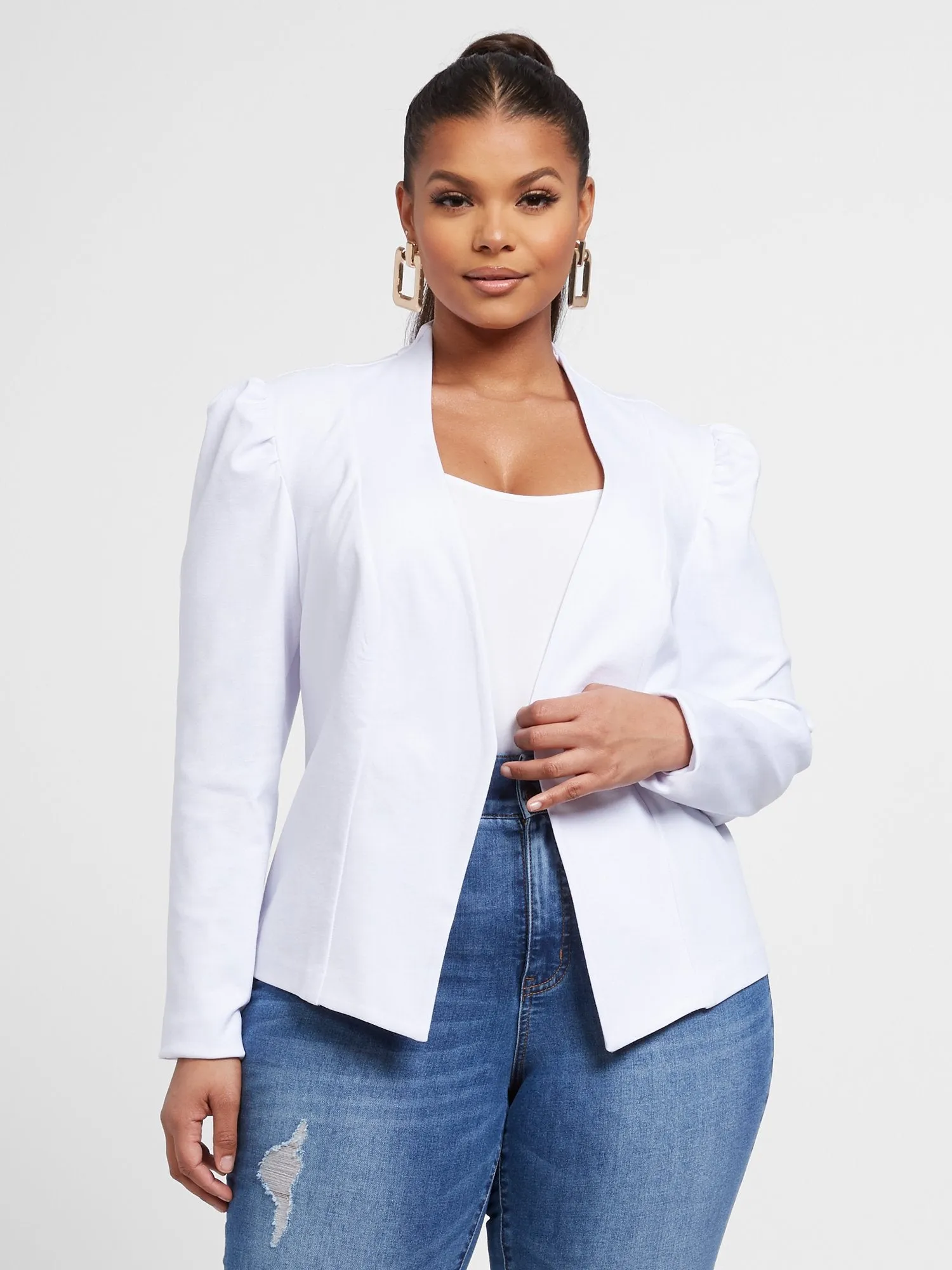 Rory White Puff Sleeve Blazer