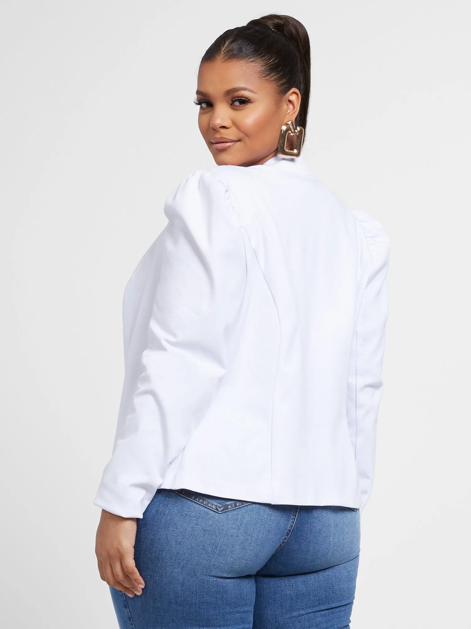 Rory White Puff Sleeve Blazer