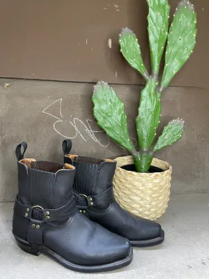 (RR1486) Black Biker Boots