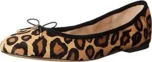 Sam Edelman Felicia New Tan Slip On Bow Detail Rounded Toe Wide Ballet Flats