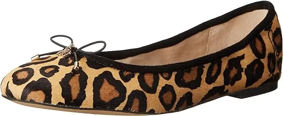 Sam Edelman Felicia New Tan Slip On Bow Detail Rounded Toe Wide Ballet Flats