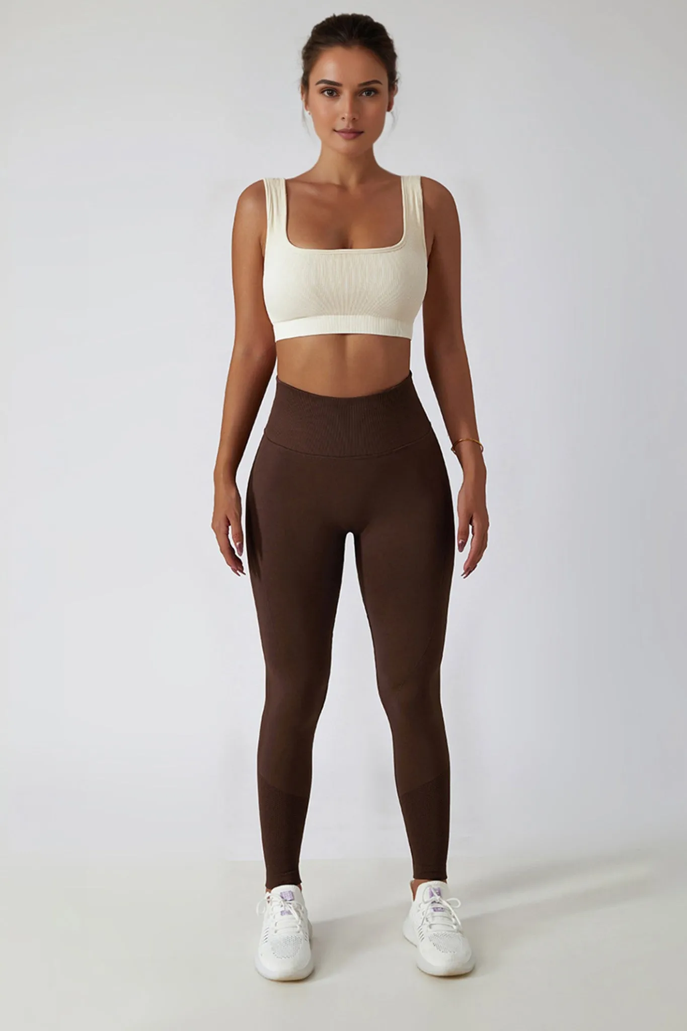 Sculpt Seamless Scrunch Leggings - Brown
