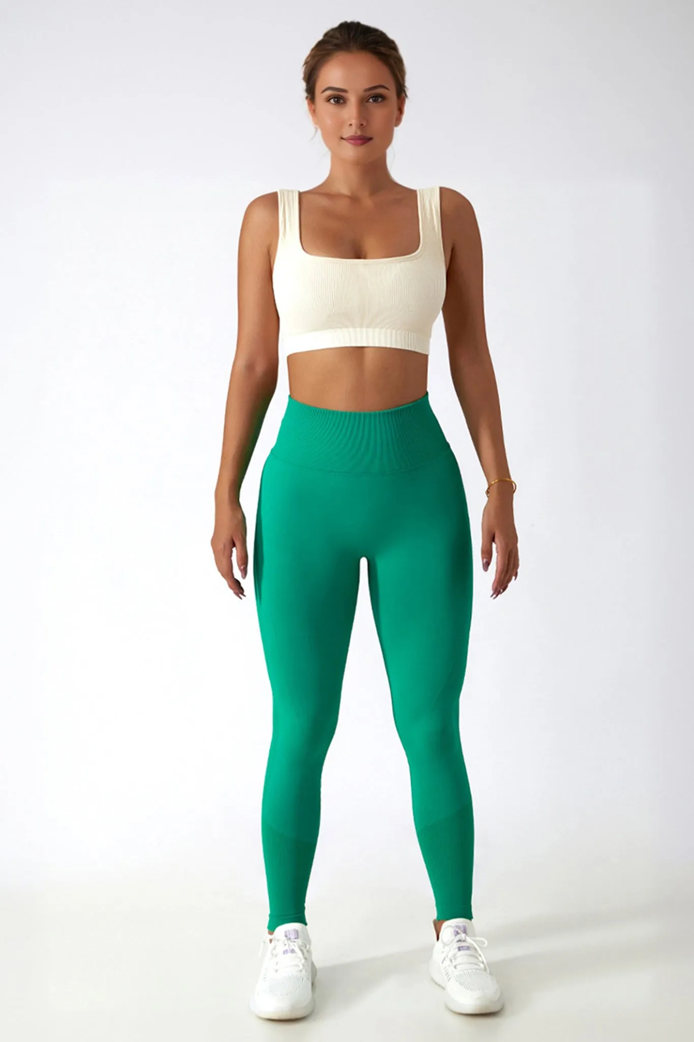 Sculpt Seamless Scrunch Leggings - Forest Green