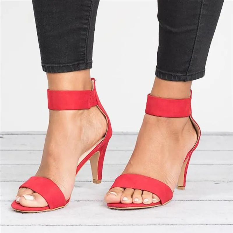 Sexy Leopard Print Kitten Heeled Women's Sandals