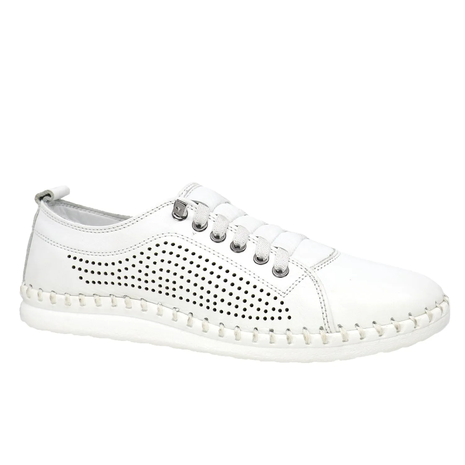 Shoe Max Spring/Summer-2025-S25-Leora 01 Everly-Leather Shoes-White