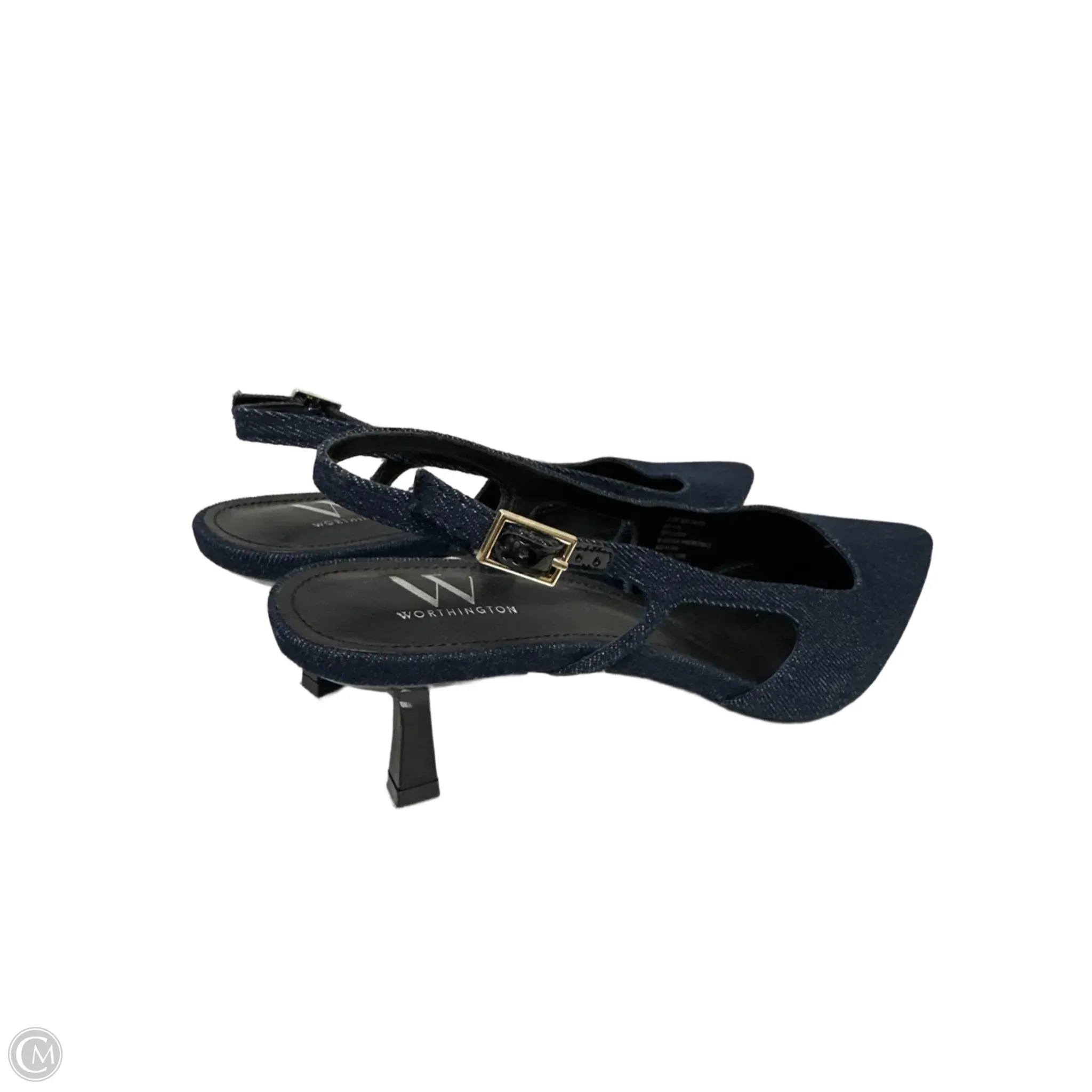 Shoes Heels Kitten By Worthington In Navy, Size: 8.5
