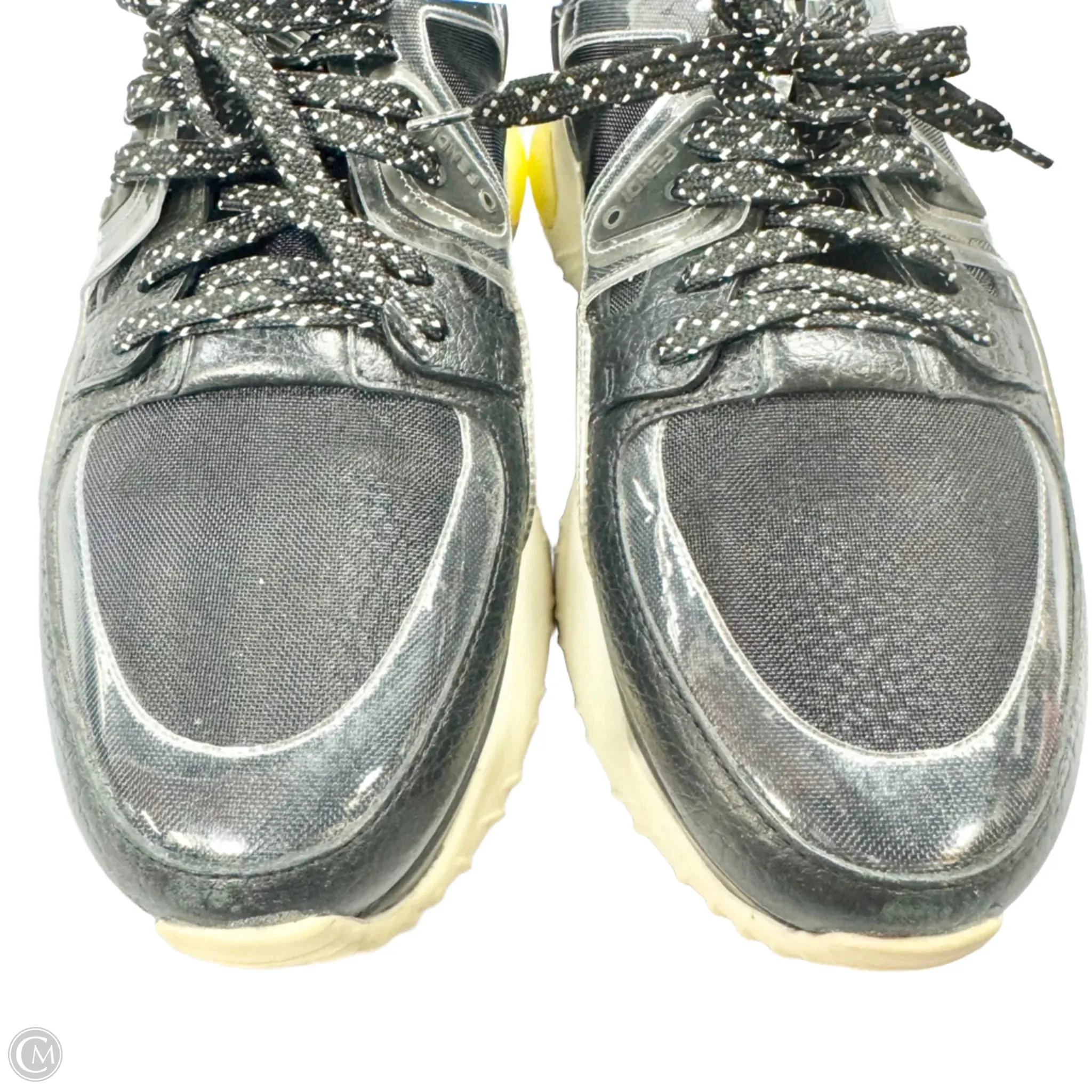 Shoes Luxury Designer By Fendi In Black & Blue, Size: 9.5