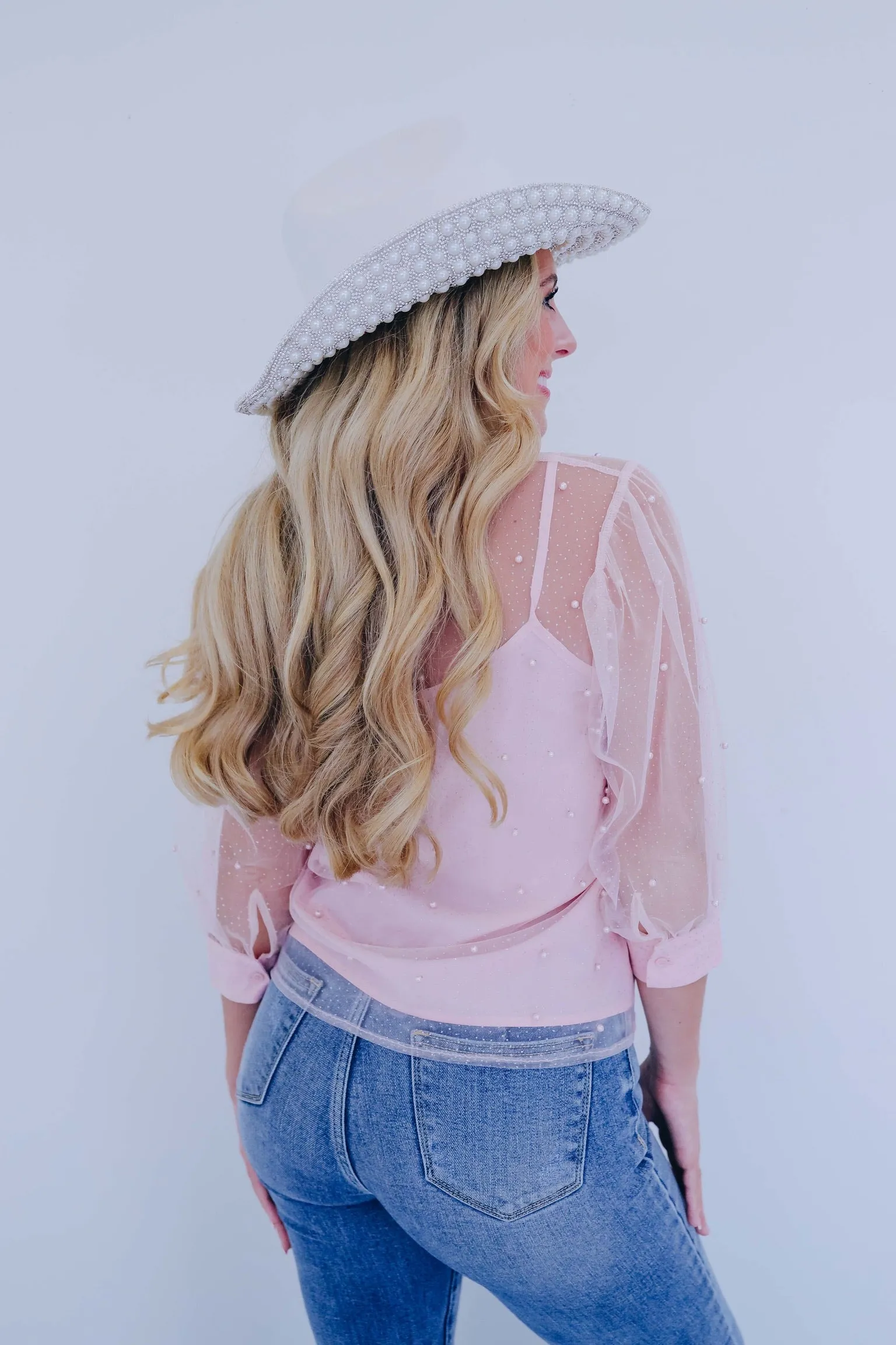 Simply Chic Sheer Button Up Blouse & Cami