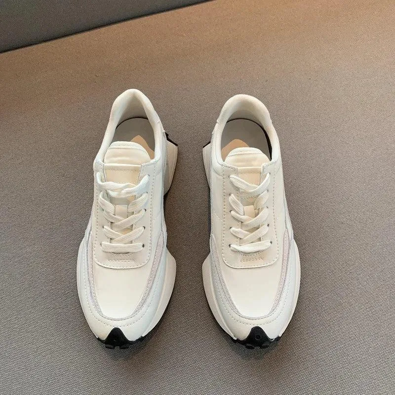 SKWB0352 Women's Casual Shoes - Suede Leather Platform Chunky Sneakers