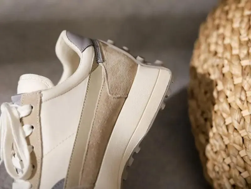SKWB0352 Women's Casual Shoes - Suede Leather Platform Chunky Sneakers