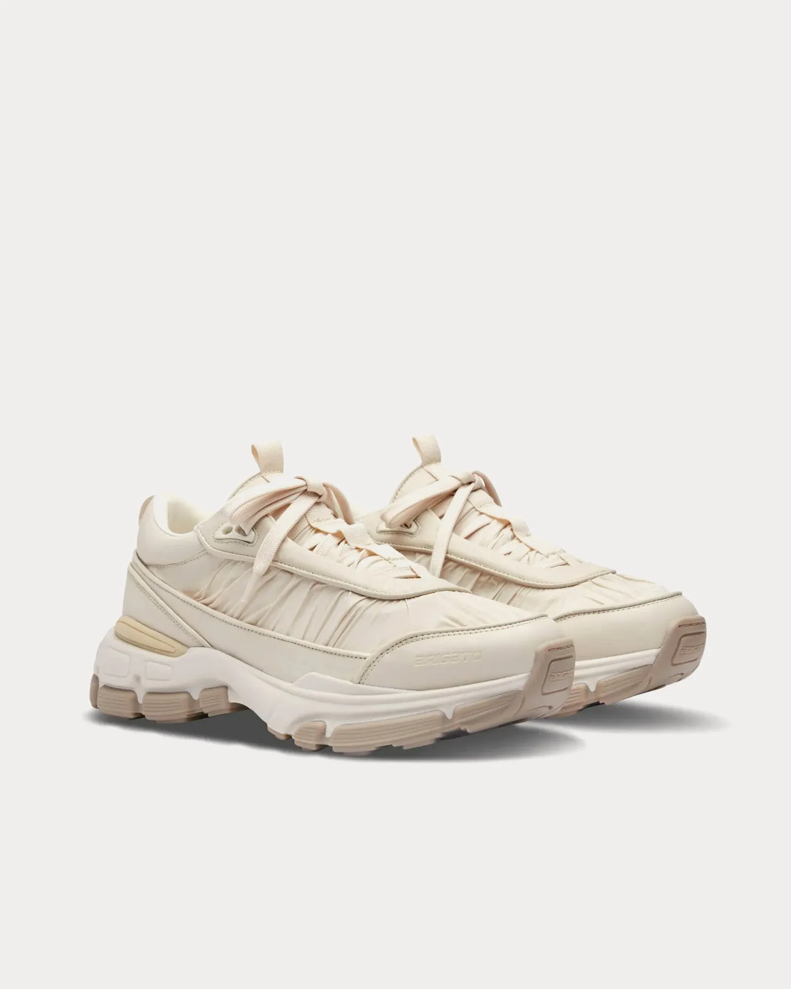 Sphere Ruche Off White / Beige Low Top Sneakers