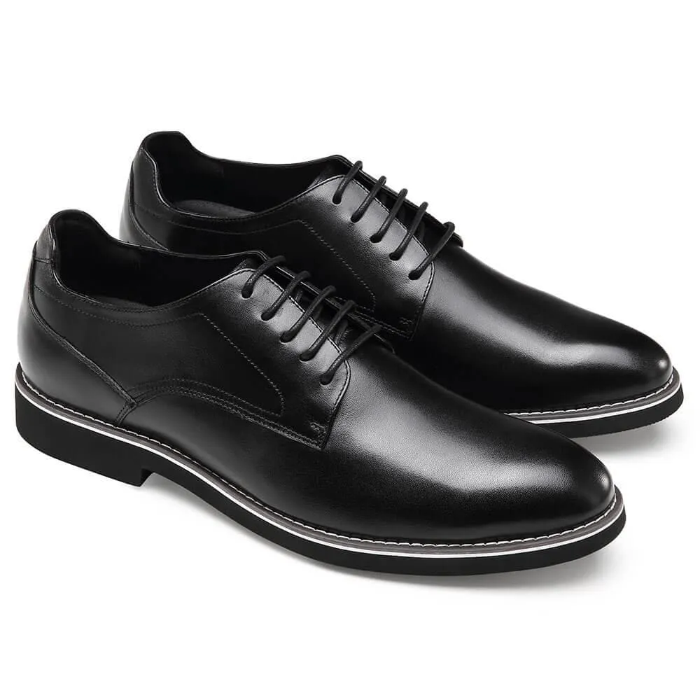 This item only ships to the United States - 5 CM / 1.95 Inches - CMR CHAMARIPA Elevator Derby Shoes For Men Black Leather Derby Make You Taller（复制）