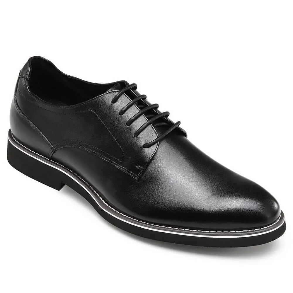 This item only ships to the United States - 5 CM / 1.95 Inches - CMR CHAMARIPA Elevator Derby Shoes For Men Black Leather Derby Make You Taller（复制）