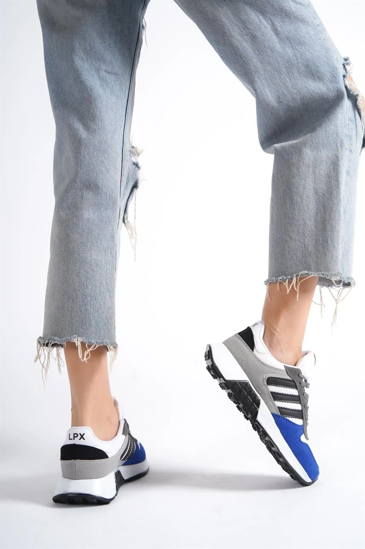 Unisex Blue 3 Stripes Sneaker