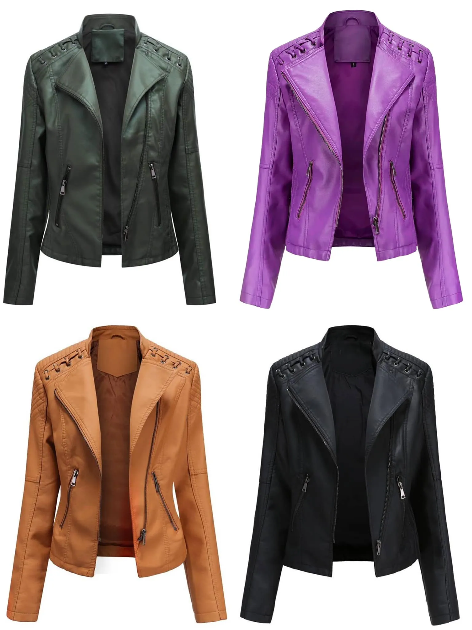 Vegan Leather Biker Jacket