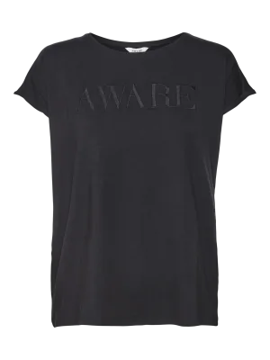 VMLAVA SS O-NECK EMB TOP