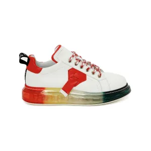 Women's Calf Leather Handmade Sneakers W5017