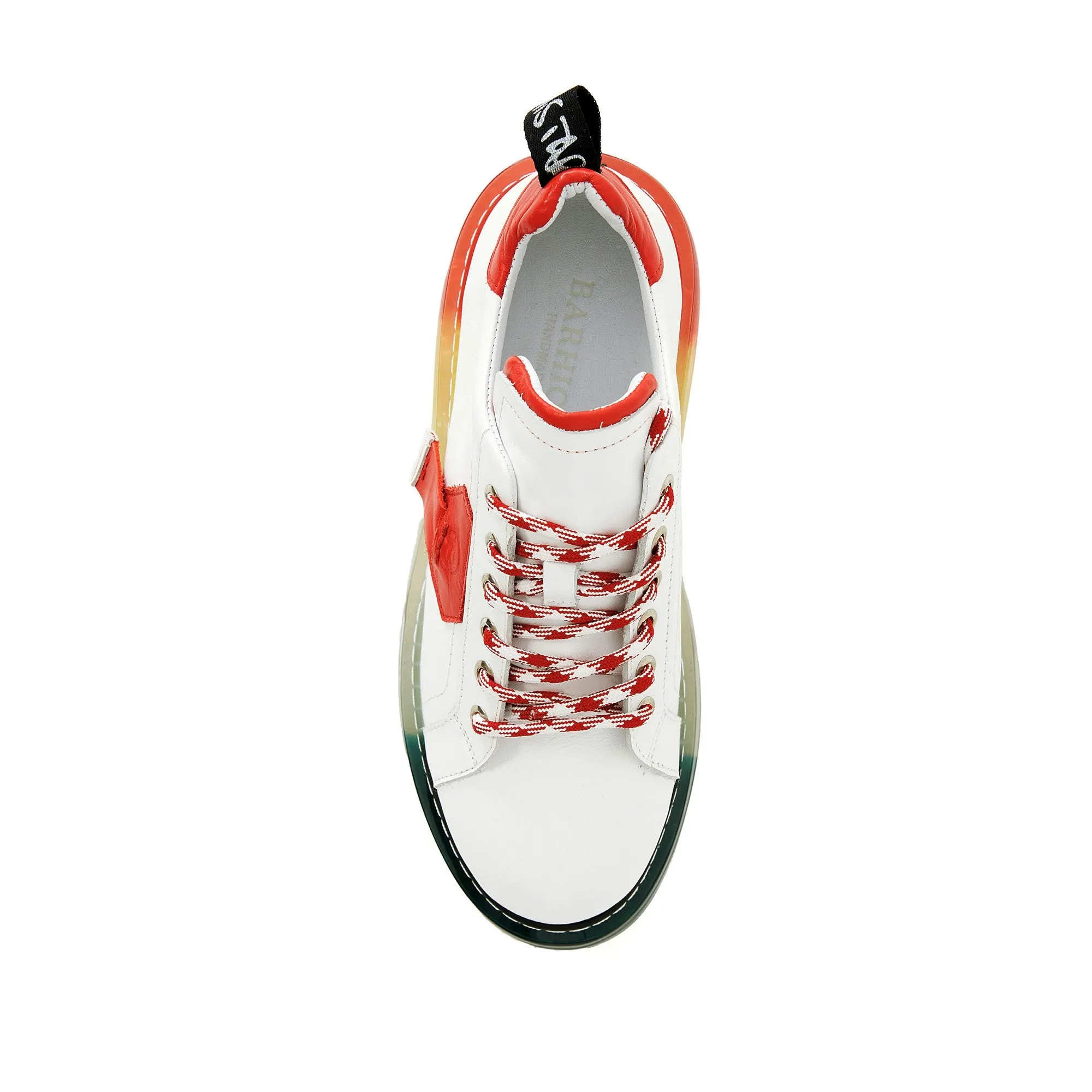 Women's Calf Leather Handmade Sneakers W5017