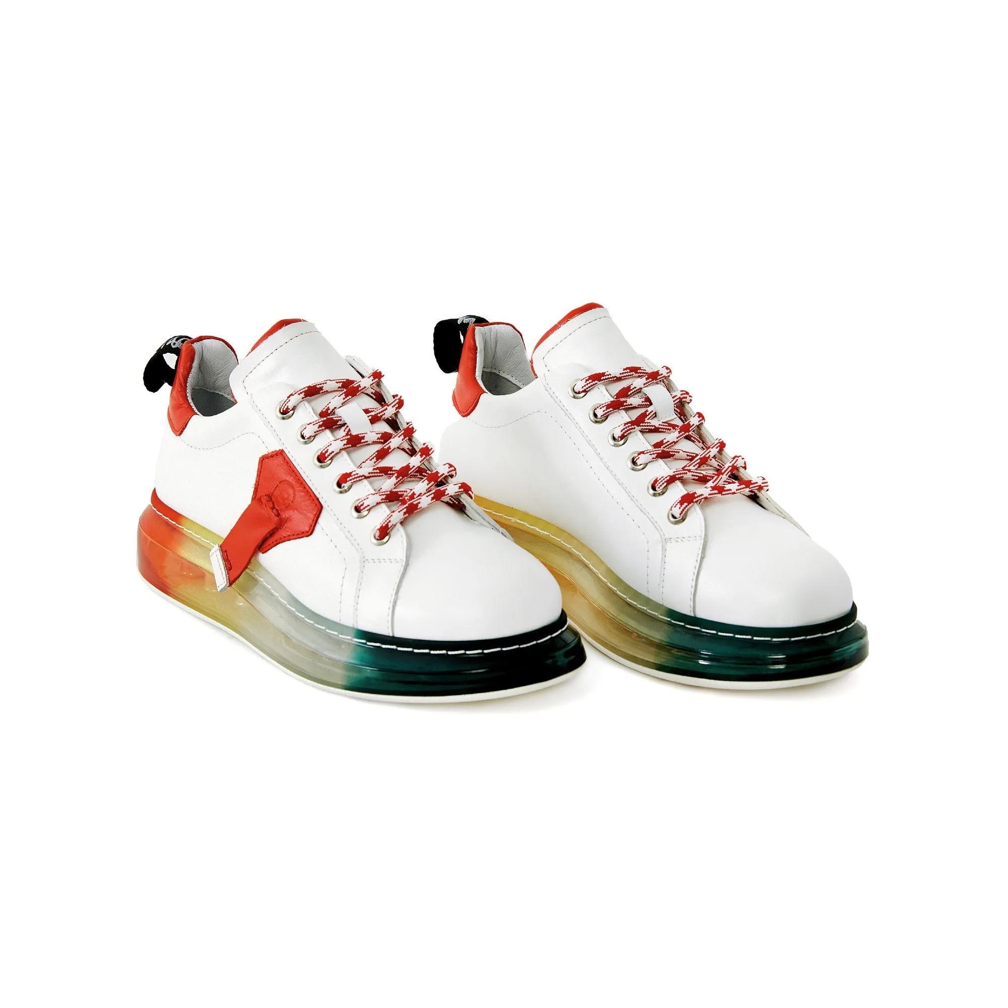 Women's Calf Leather Handmade Sneakers W5017