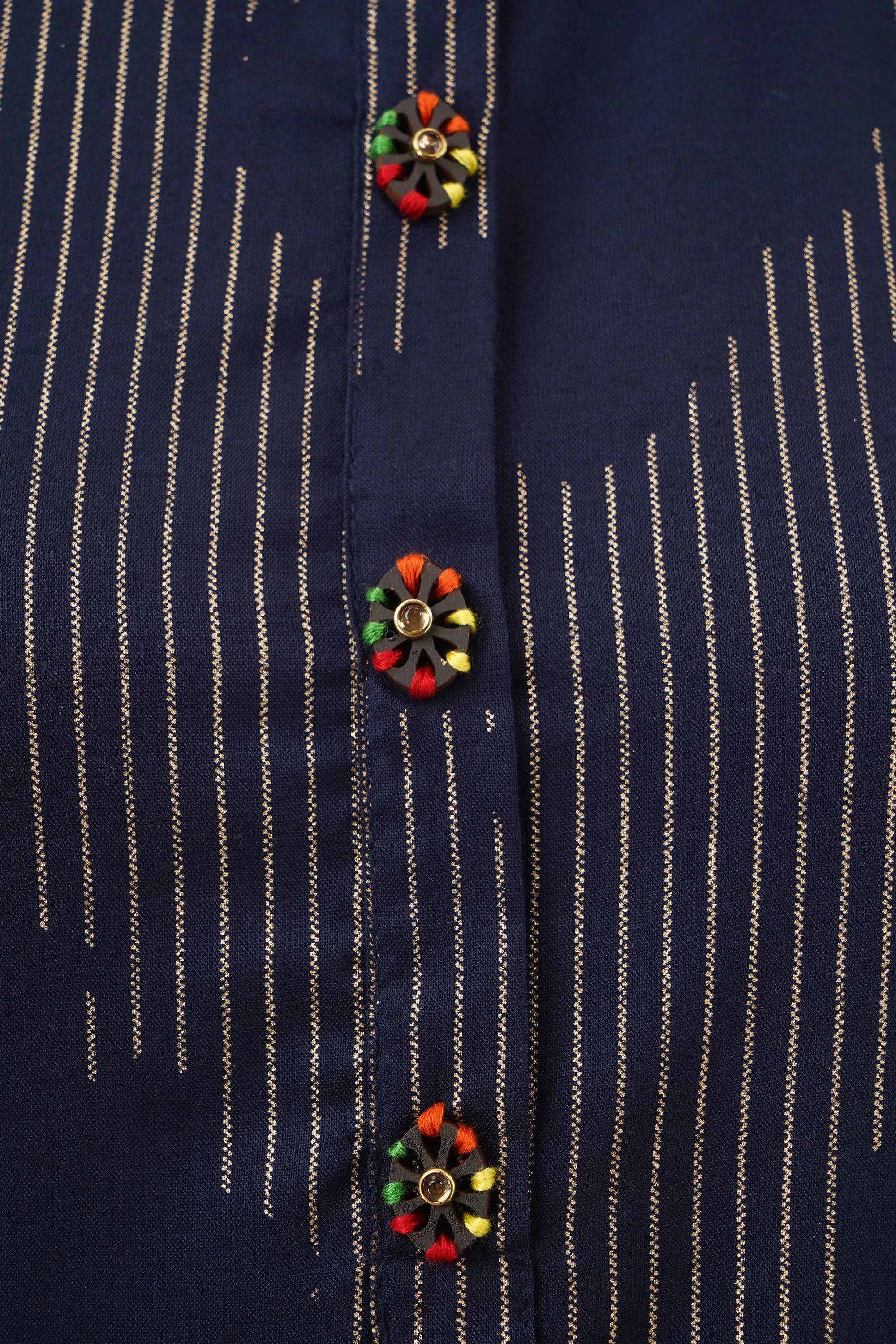 Womens Navy Blue Color Rayon Straight Kurta