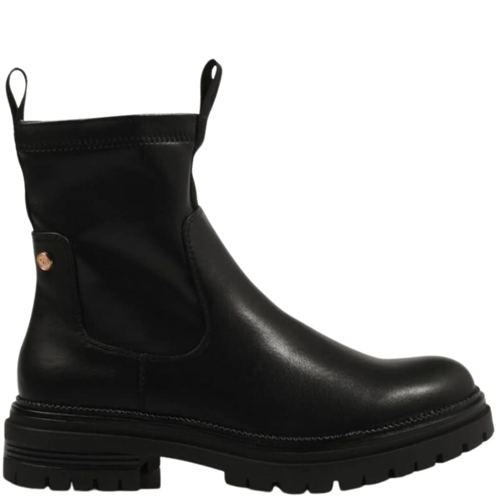 XTI Black Chunky Ankle Boots